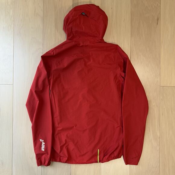 Inov8 Pertex Ultralight Jacket Large Red Full Zip Hooded Waterproof Outerwear - Picture 8 of 9